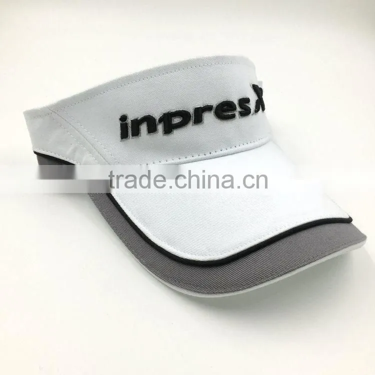 100% cotton twill 3D embroidery sun protection golf cap