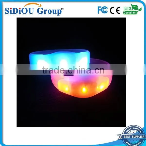 light up custom sound activated flashing led wristbands