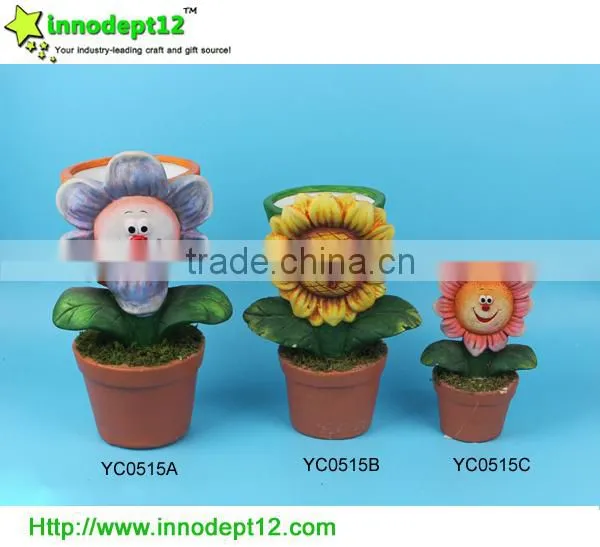 2016 hot selling Garden decoration design terracotta pot sunflower flower pot