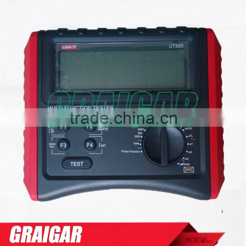UNI-T UT595 Ramp Slope RCD Phase Consequence Loop/Line Impedance Insulation Resistance Earthing Continuity Tester