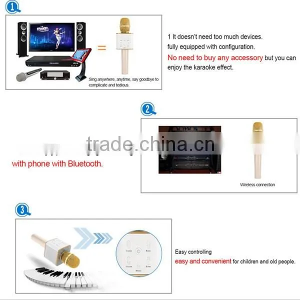 bluetooth wireless speaker handheld microphone for karaoke singing q7 microphone