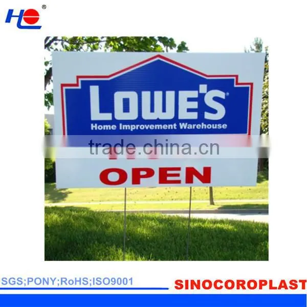 stronger and anti-uv pp corflute tear resistance signboard