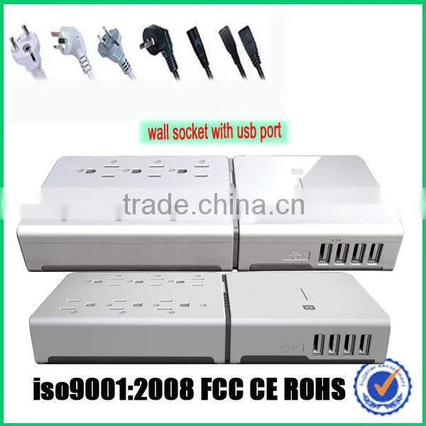 Mobile Phone Use 4 usb socket,euro socket,ac socket with usb charger module