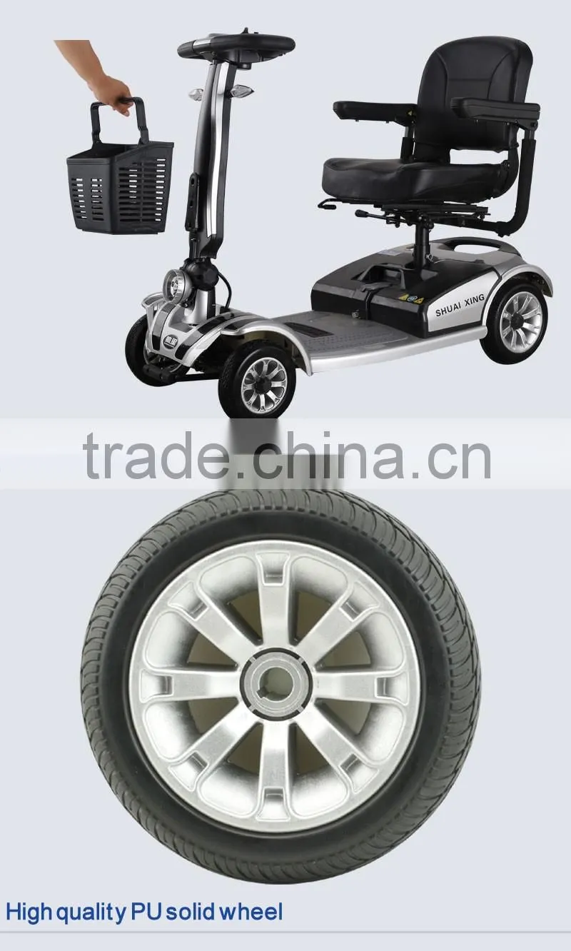 CE disabled person electric lightweight mobility scooter with bike and chair / bicycle