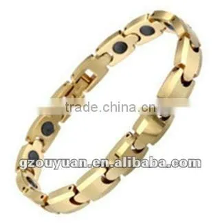 High polished magnetic tungsten bracelet, Faceted fashion tungsten bracelet