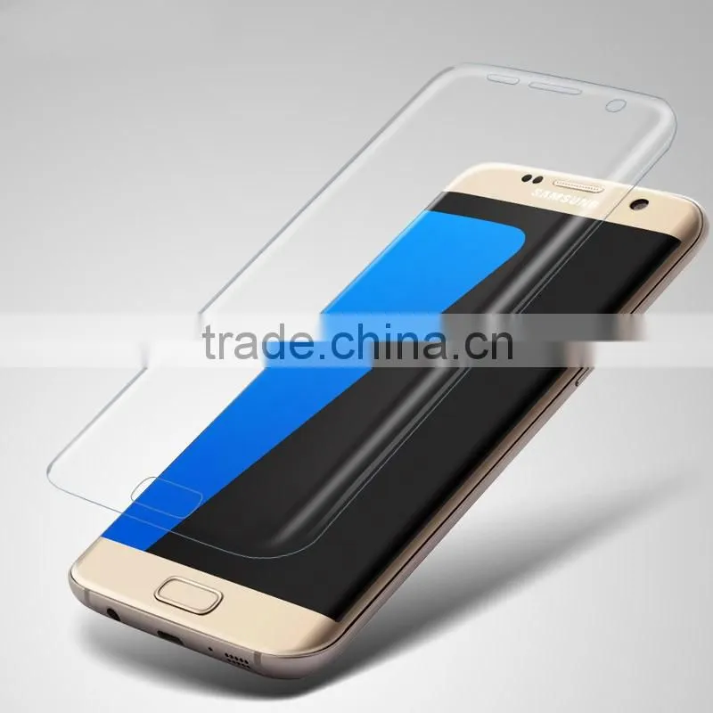 100% Full size 3D Curved Transparence Tempered Glass Screen Portector for Samsung S7 EDGE