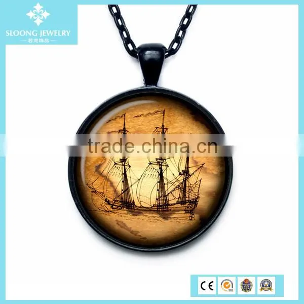 925 Ladies New Trendy Voyage Painting Jewelry Pendant