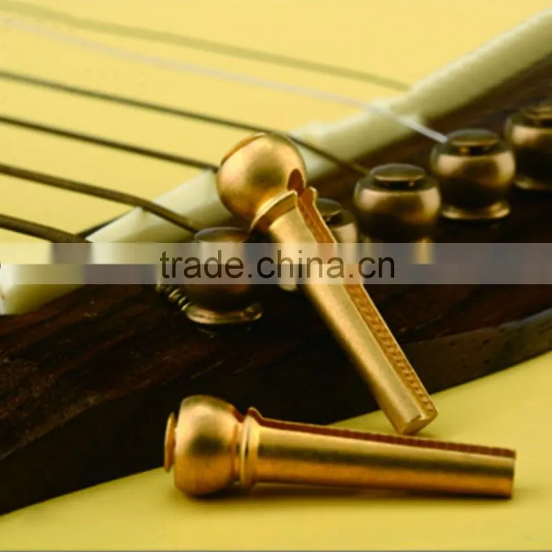 Metal Acoustic Guitar Bridge Pins Guitar Strings Fixed Cone String Pins String Nails Pure Copper 27*8*8mm Professional