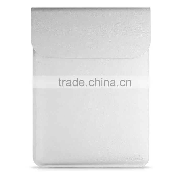 Hot PU Leather Laptop Sleeve Case For MacBook Air 11",AIR 13",Retina 12,13.3,15.4 inch,Envelope Bag