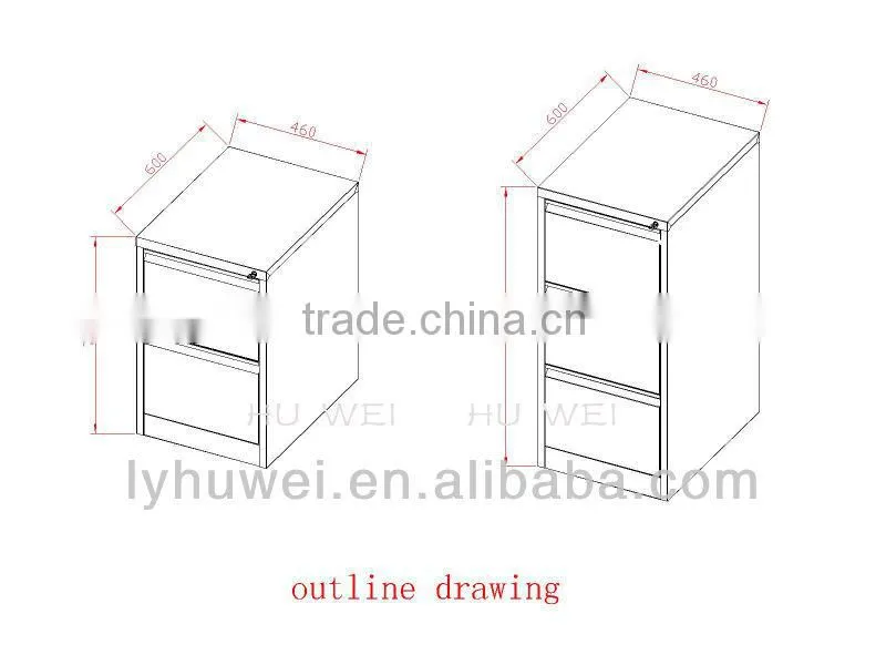 steel office furniture metal cabinets with 4 drawers for sale