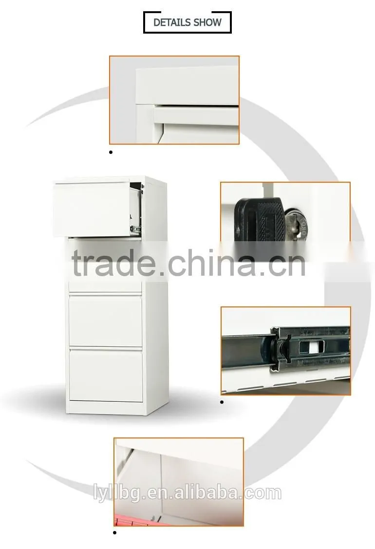 High quality Standard Size knocked down 4 drawer filing cabinets