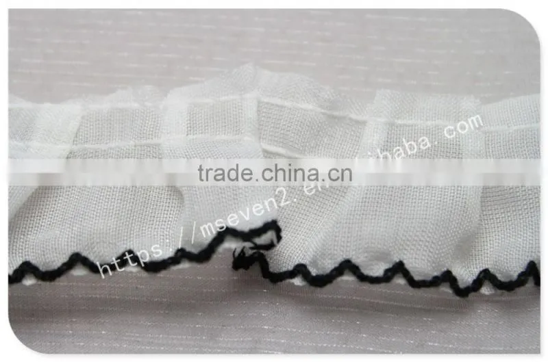 Good price 3cm width folding cotton french tulle lace for dress