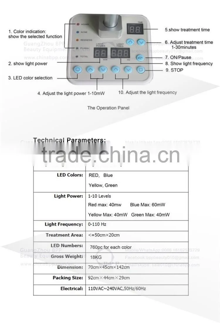 PDT Led Light Skin Rejuvenation/PDT Photon Acne Wrinkle Removal/ Skin Whitening pdt led beauty machine