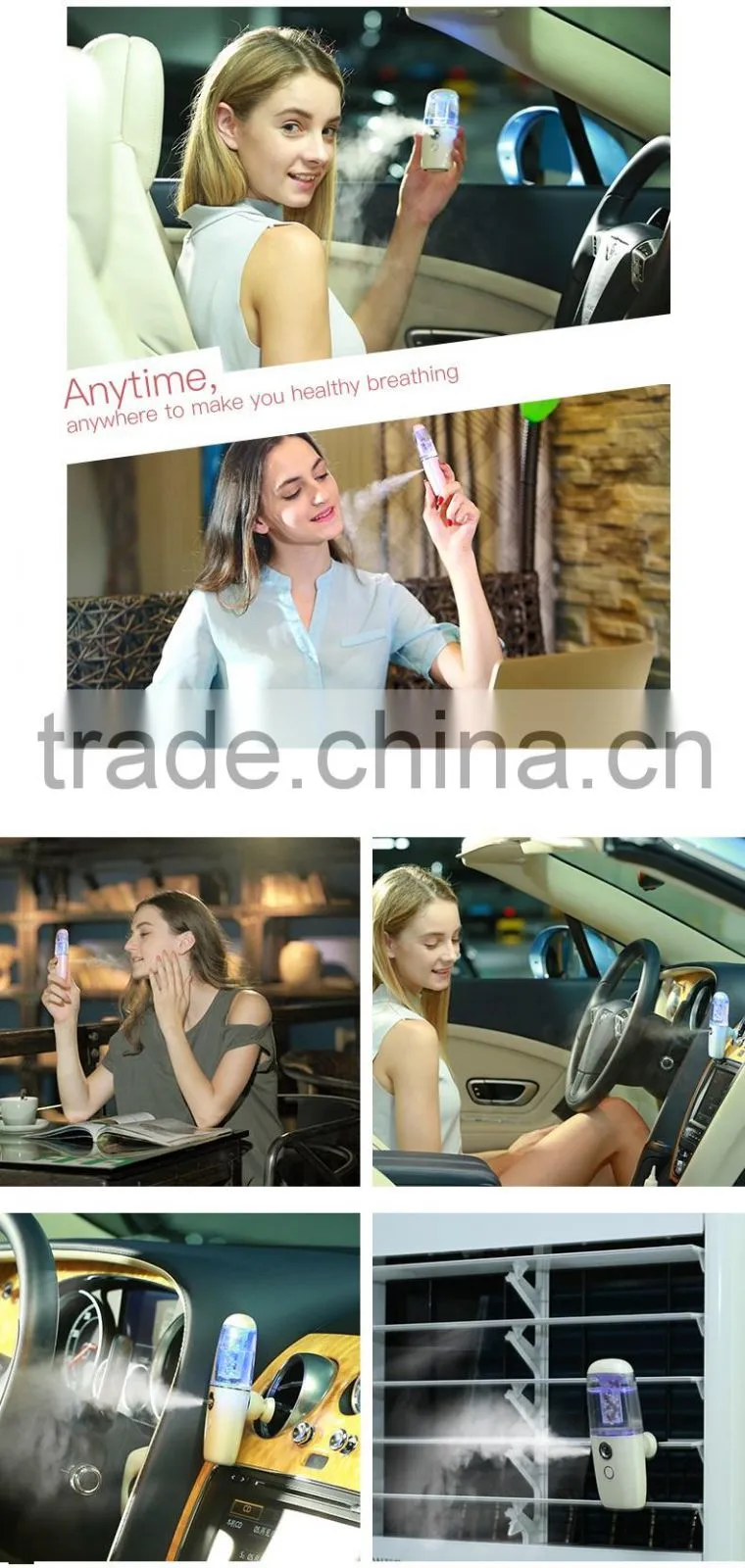 2016 Newest USB Rechargeable car use/home use Nano Facial Mist Spray Cool Mist Spray