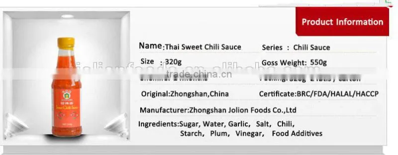 Supermarket EU Standard Vietnam Hot Sweet Chili Sauce No Addititives