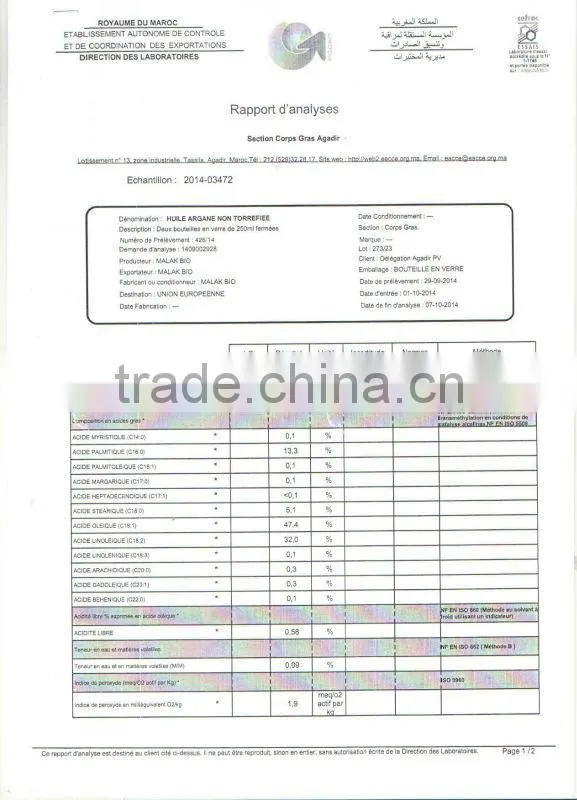 Cosmetic Argan Oil in bulk