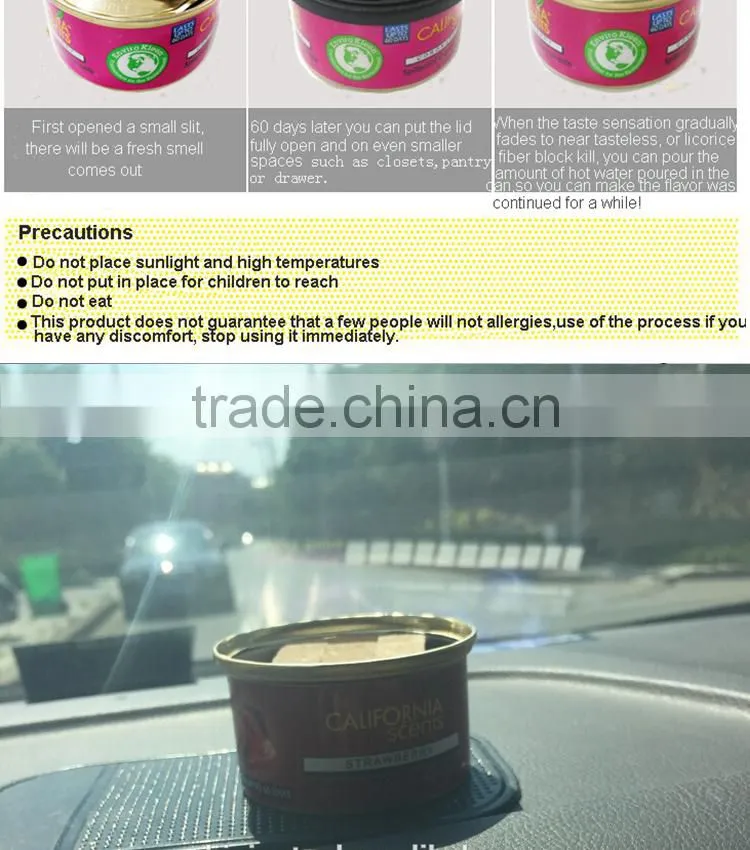 Ikeda branded long lasting strawberry scented wood car air freshener