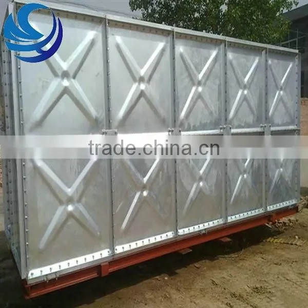 Large volume hot dip galvanized steel water tank