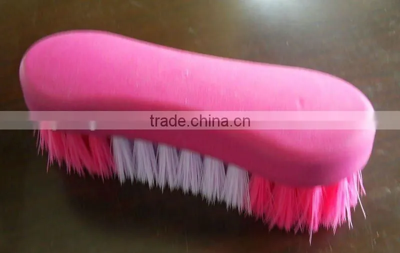 plastic back horse brushes with long pp bristles