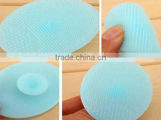 Fashion safe and soft silicone face exfoliate brush/silicone face washing brush/silicone mascara brush