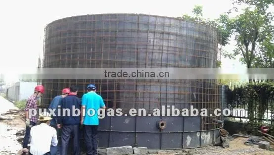Low cost and big size PUXIN biogas plant for electricity generation