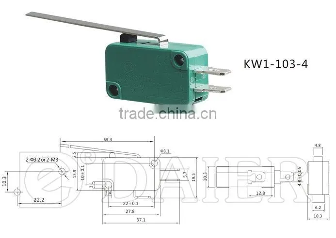 Micro switch 250V with TUV approval