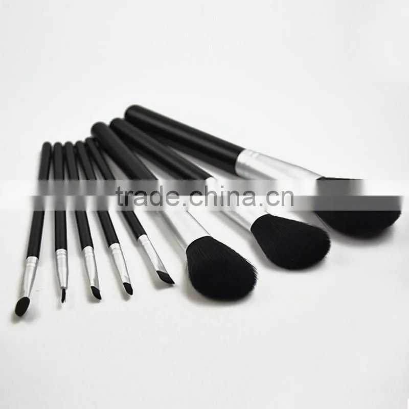 Synthetic Hair Brush Material Black Plastic Handle Material cosmetic makeup