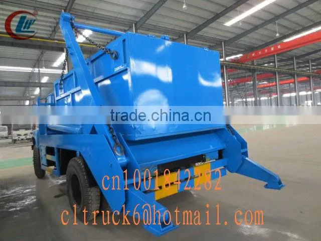 DONGFENG 140 4*2 Side Lift Swing Arm Garbage Truck 6CBM
