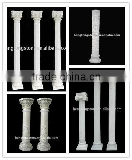 Decorative Natural Marble Roman Round Pillars