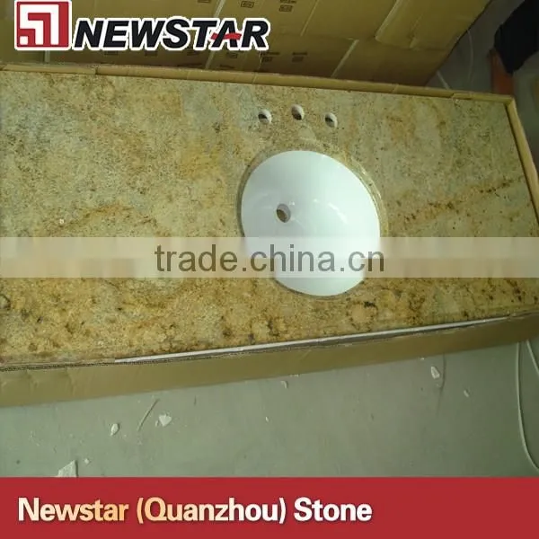 Natural stone granite vanity tops with undermount sink