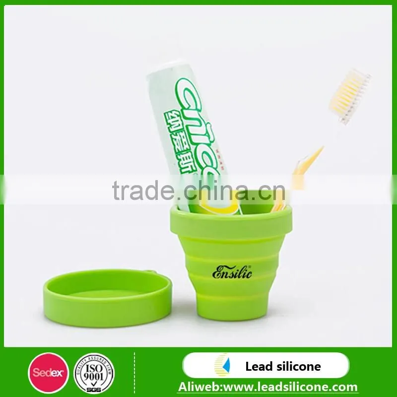 Eco-friendly Collapsible Silicone Coffee Cup For Camping/Silicone Flodable Cups With Lids