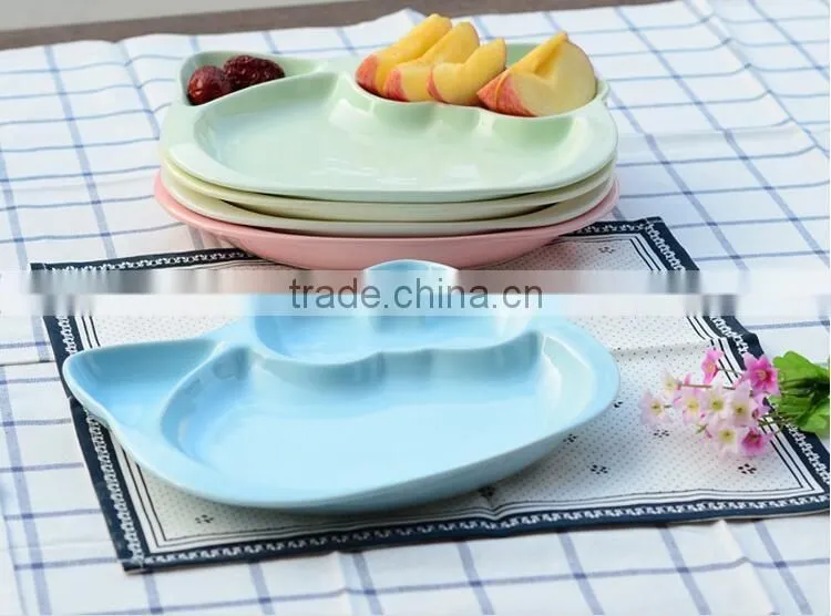 10inch microwave oven and dishwasher saftey cat shape ceramic plate cute ceramic plate