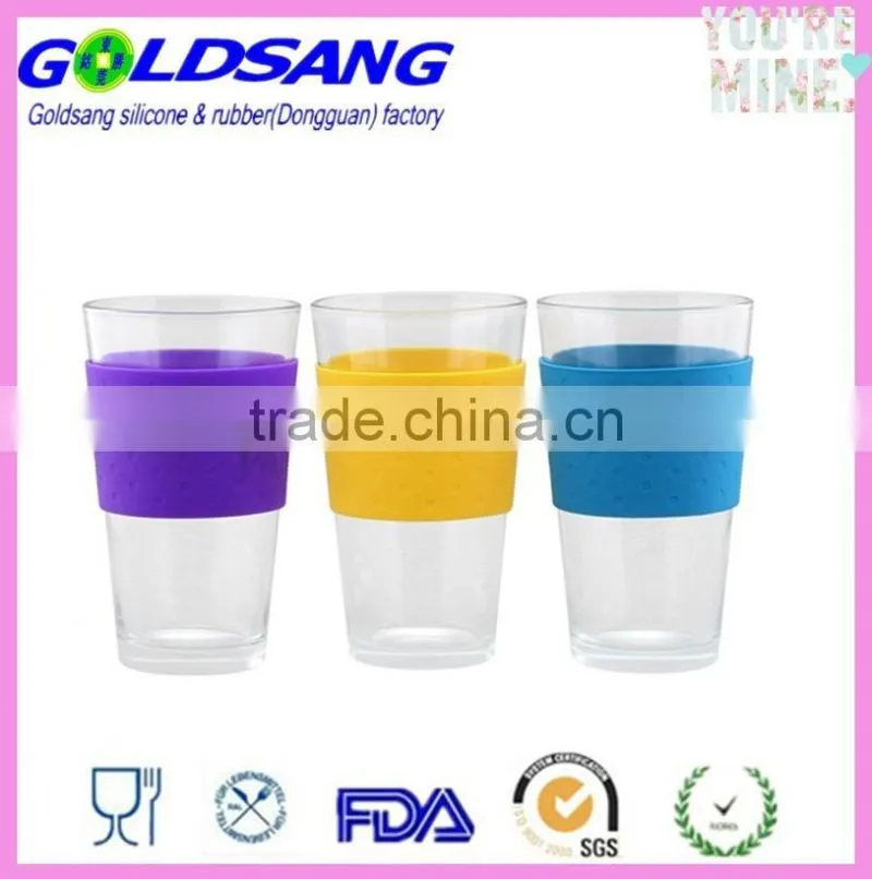Coffee Cup Latte Cappuccino Glass Tumbler Silicone Sleeve