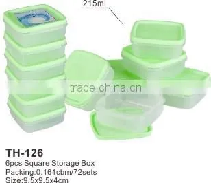 BSCI Audit Kitchen food preservation box/ food storage box 6PCS round shape