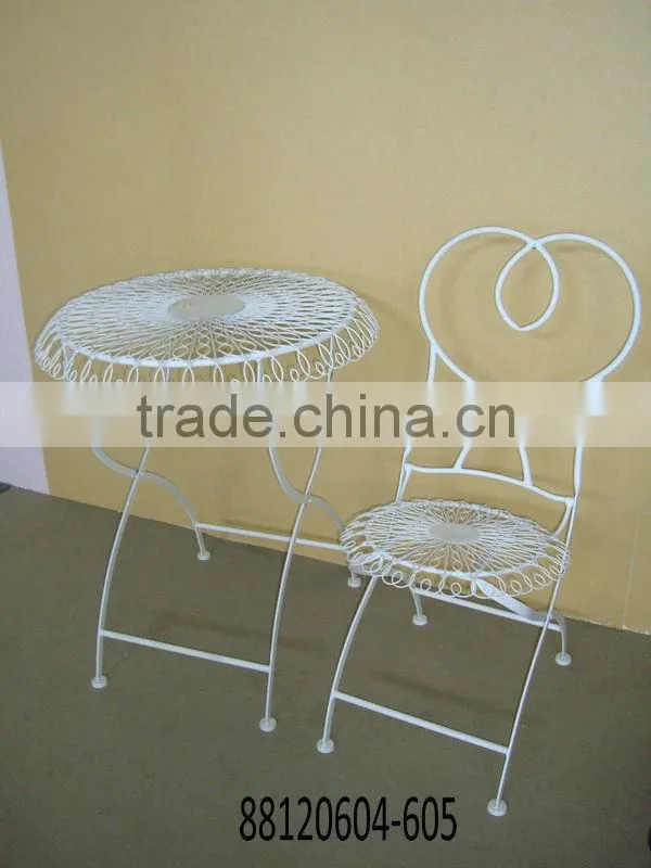Table and two chairs