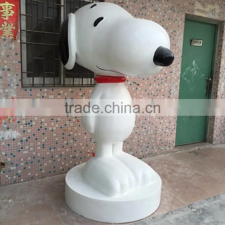 Fiberglass cartoon dog statue sculpture