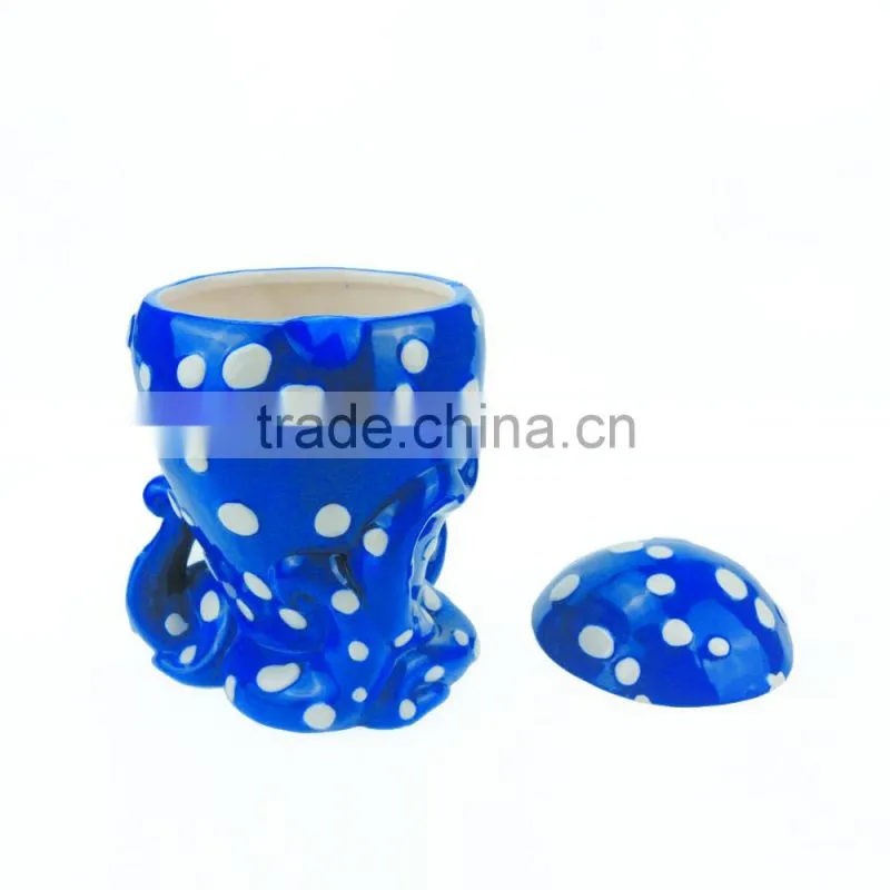 Ceramic Ocean Series Octopus Cookie Jar/Candy Jar/Canister