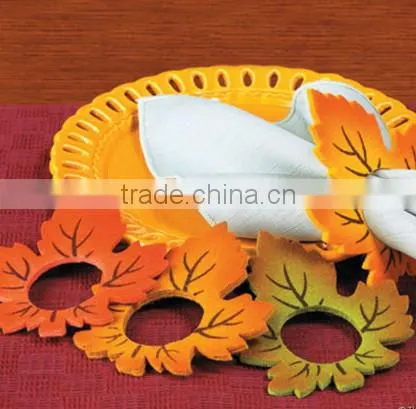 alibaba express best high quality home decoration new products custom fabric felt crown shaped napkin ring made in china