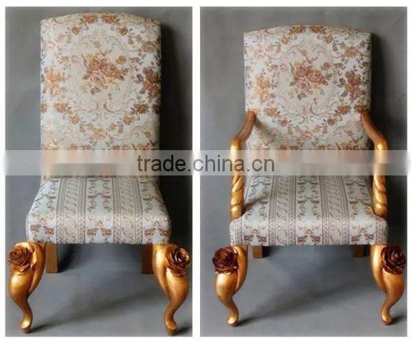 MD-2206-01 Antique hand-carved flower single chair