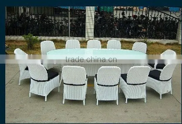 12 seaters rattan dining set/Hotel furniture/Outdoor/ Rattan/Wicker Furniture/Wicker patio set (BF10-R115)