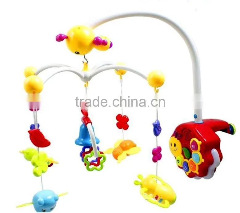 plastic healthy colored baby musical hanging bells from china ICTI factory