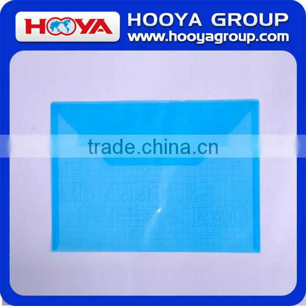 wholesale promotional cheap stationery transparent plastic document bag