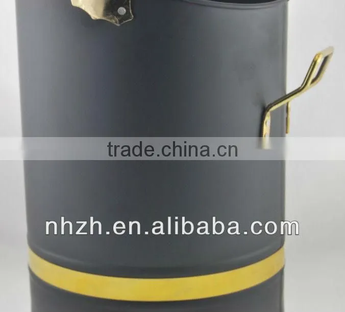 home fireside 17inch matte black metal coal scuttle