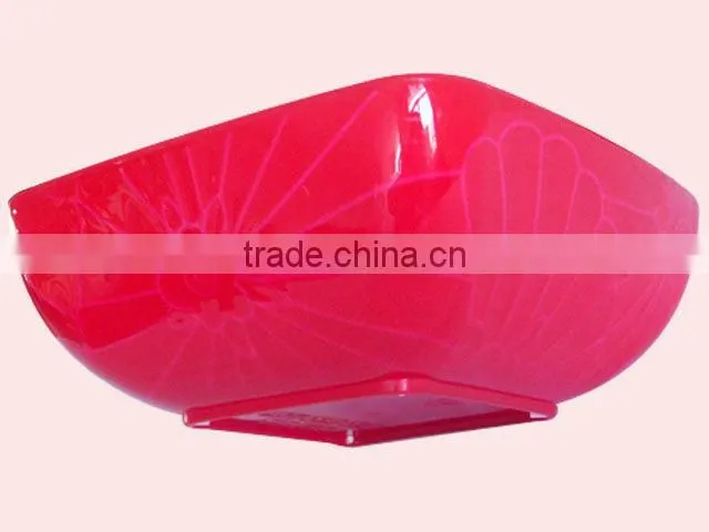 Small size square Dark Fringe Fruit Dish Salad Bowl