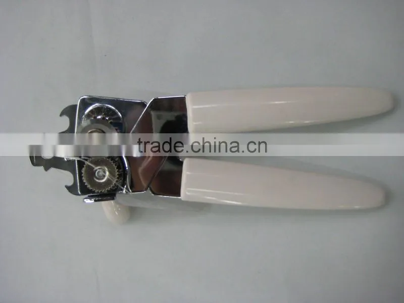 Manual colorful stainless steel can opener w/skidproof plastic handle