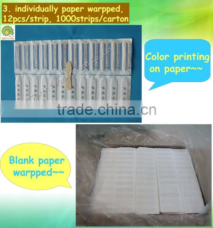 individually paper wrapped birchwood ice cream sppon