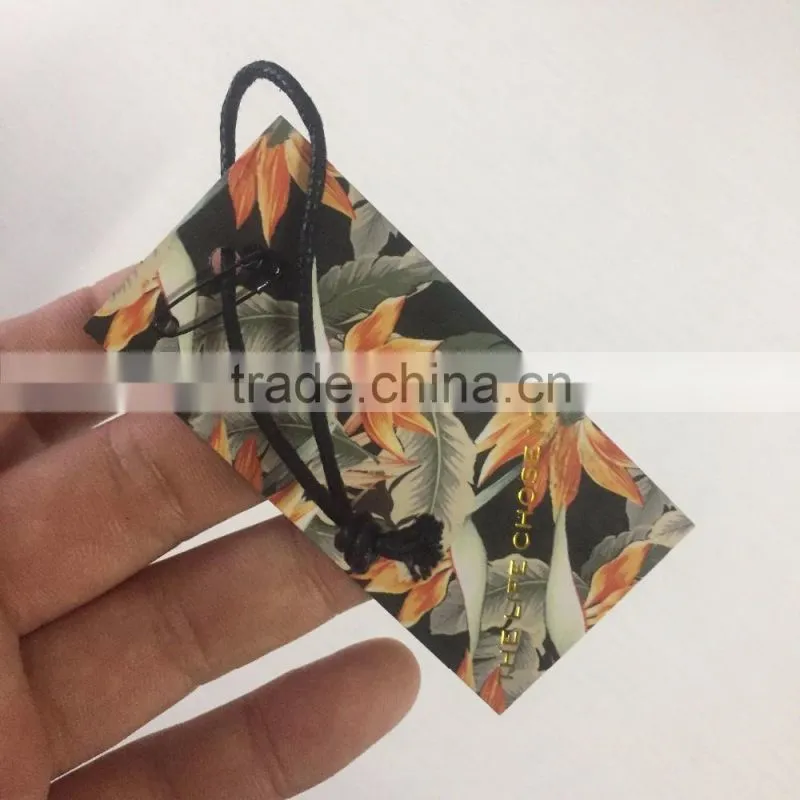 2016 hot sales custom high quality offset printing jeans Hang Tags Swing Tags