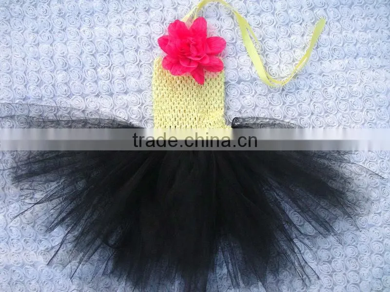 New style Eco-friendly material used baby crochet top tutu dress
