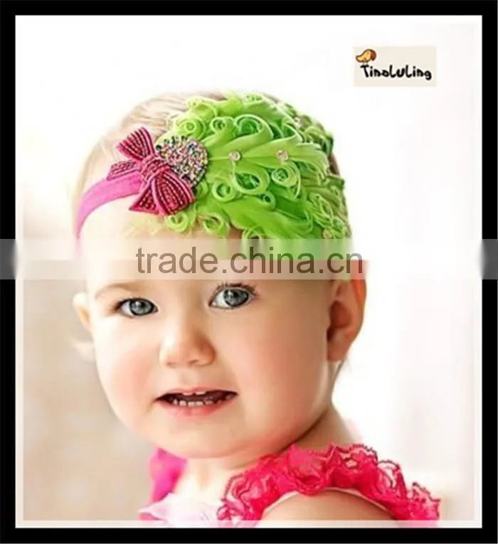 purple 1.5X 36 cm flower hairband hair accessory headband