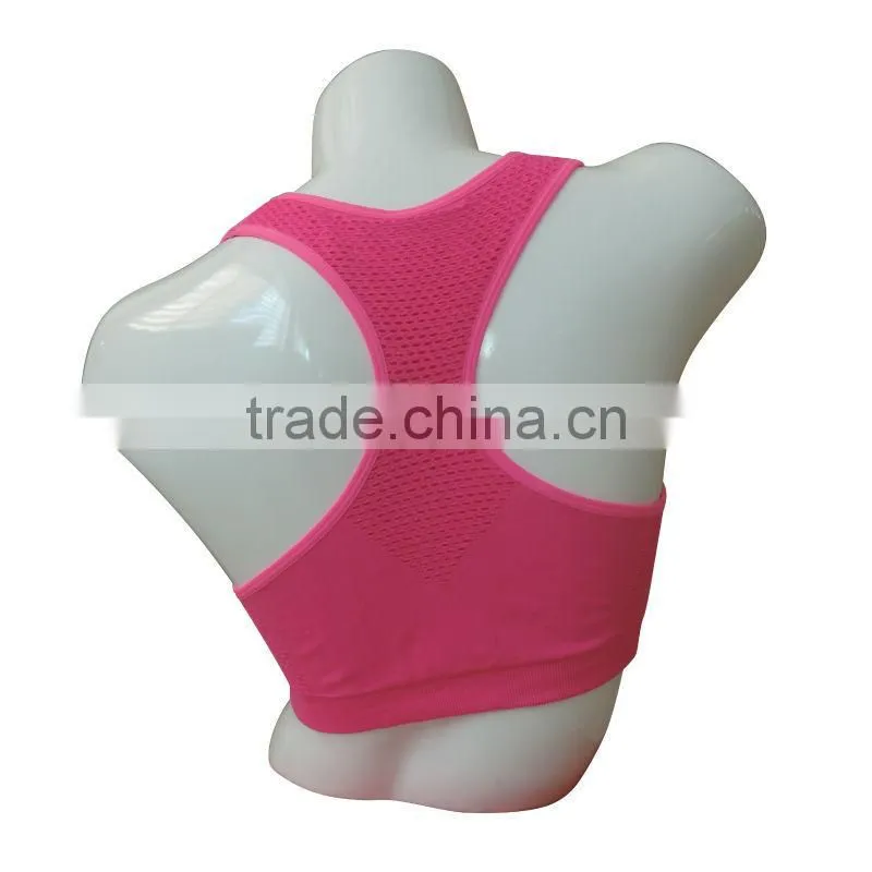 nice quality seamless woman underwear ladies mesh hole sport bra